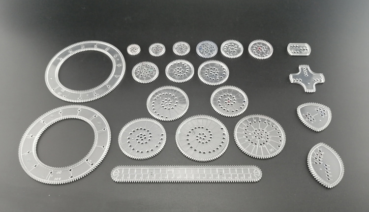 萬花尺套裝兒童美術(shù)繪畫模板尺子文具套裝曲線畫圖魔幻萬花尺科教